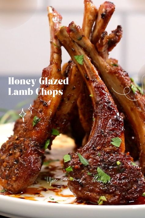 Honey Glazed Lamb Chops but Better Honey Balsamic Lamb Chops, Lam Chops Recipes, Garlic Parm Fried Lamb Chops, Lamb Chop Recipes Stovetop, Lamb Chop Recipes With Sauce, Sweet Lamb Chop Recipes, Balsamic Glazed Lamb Chops, Seasoning For Lamb Chops, Lamp Chop Recipes