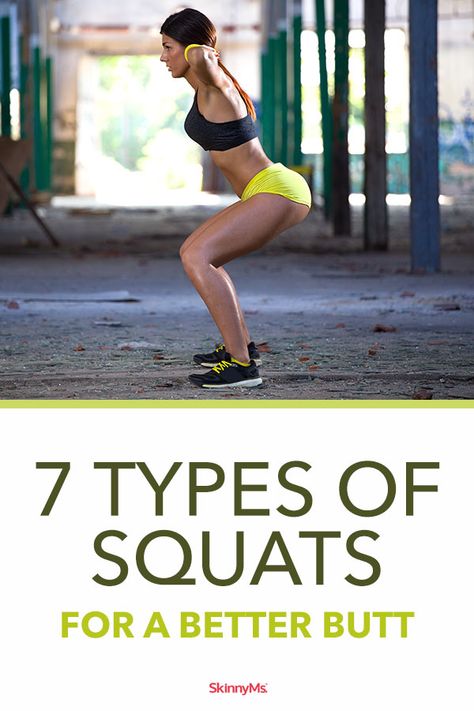 Are you happy with the way your booty looks? If not, we are about to give you 7 fabulous new ways to give yourself a natural butt lift while firming and shaping, too! Try out our 7 Types of Squats for a Better Butt to start seeing changes! Squat For Beginners, Types Of Squats, Easy Workouts For Beginners, Beginner Workouts, Fitness Routines, Squat Workout, Easy Yoga Workouts, Ab Workouts, Plan Ideas