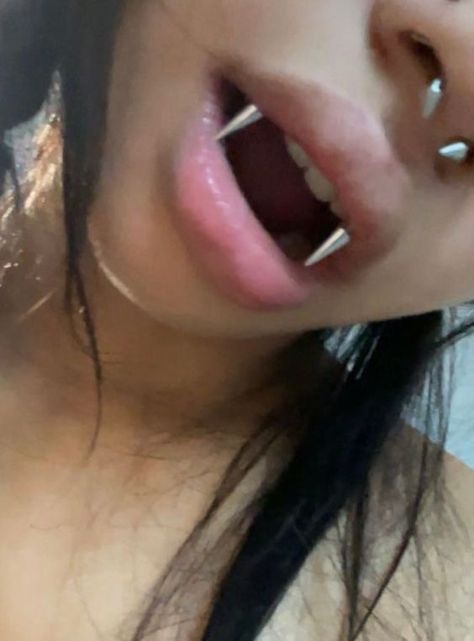 Angel Bites, Mouth Piercings, Face Piercings, Cool Piercings, Snake Bites, Cute Piercings, Body Jewelry Piercing, Body Modifications, Piercing Tattoo