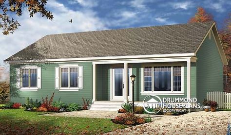 House plan W3109 detail from DrummondHousePlans.com Plan Garage, Drummond House Plans, Bungalow Style House, Bungalow Style House Plans, Ranch House Plan, Ranch Style House Plans, Bungalow House Plans, Bungalow Style, Cottage Plan