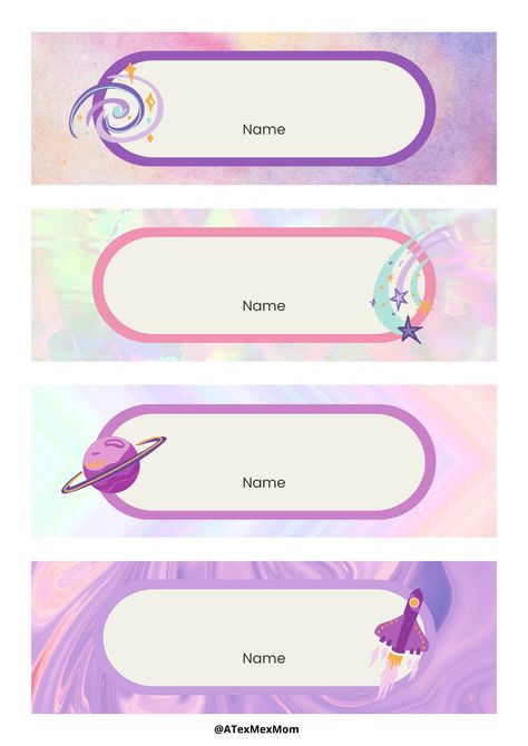 Cute Name Labels Template Cute Name Labels, School Labels Printables, Labels Printables, Subject Labels, Space Names, Memo Pad Design, Cute Name, Name Label, Labels Printables Free