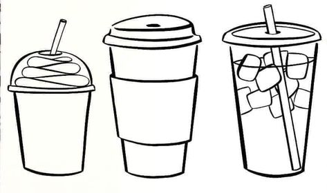 Starbucks Cup Drawing, Starbucks Drawing, Coffee Cup Tattoo, Dark Iphone Backgrounds, Café Starbucks, Coffee Doodle, Cup Tattoo, Cool Stencils, Calendar Design Template