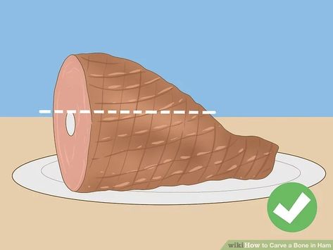 Simple Ways to Carve a Bone in Ham: 12 Steps (with Pictures) Cooking Bone In Ham, Bone In Ham, Ham Recipes Crockpot, Ham Shank, Thanksgiving Ham, Virginia Ham, Boiled Ham, Fresh Ham, Spiral Sliced Ham