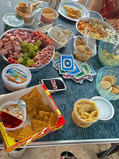 food, camping, uno, family time, food platters, charcuterie, picnic, summer, 2023 Food Platters, Family Time