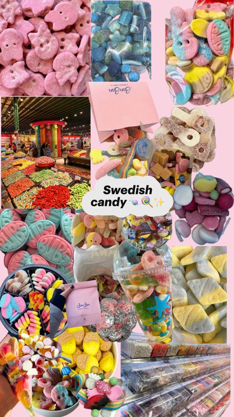 Swedish candy🍭🍬😋 Swedish Candy Recipes, Swedish Caramel Cookies, Scandinavian Sweets, Swedish Candy Aesthetic, Burrr Basket, Swedish Candy, Swedish Chocolate, Candy Clothes, Random Aesthetic