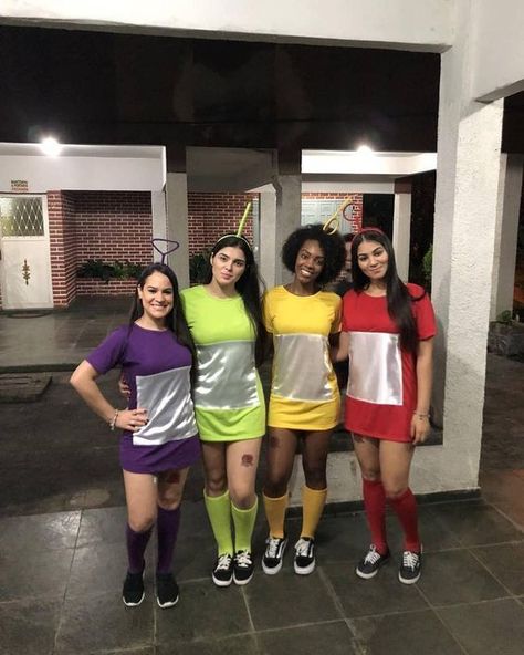 Girl Group Halloween Costumes, Teletubbies Costume, Best Group Halloween Costumes, Girl Group Costumes, Cute Group Halloween Costumes, Bff Halloween Costumes, Best Friend Halloween Costumes, Trio Halloween Costumes, Halloween Costumes For 3