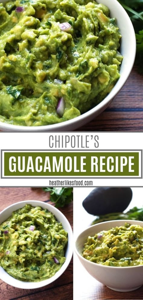 Smooth Guacamole Recipe, Guacamole Recipe Easy Homemade, Chipotle Guacamole Recipe, Chipotle Guacamole, Guacamole Recipes, Chipotle Recipes, Homemade Guacamole Recipe, Guacamole Recipe Easy, Healty Dinner