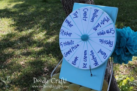 Doodlecraft: Super Spinning Prize Wheel DIY! Bird Marionette, Cosplay Staff, Staff Diy, Corn Jewelry, Diy Spinner, Fundraiser Prizes, Caddy Diy, Silly Bird, Resin Canvas