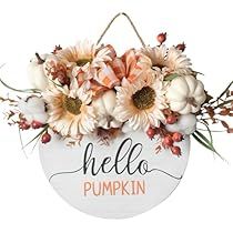 Outdoor Fall Wreaths, Thanksgiving Wall Decor, Fall Hydrangea Wreath, Fall Wreaths For Front Door, Sign For Front Door, Fall Hydrangea, Outdoor Welcome Sign, Hello Sign, Wreath Rustic