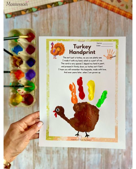 Thanksgiving Handprint Crafts Toddlers, Hand Turkey Craft, Thanksgiving Arts And Crafts, Turkey Crafts Kids, Thanksgiving Templates, Thanksgiving Crafts For Toddlers, Thanksgiving Toddler, Poem Template, Thanksgiving Crafts Preschool