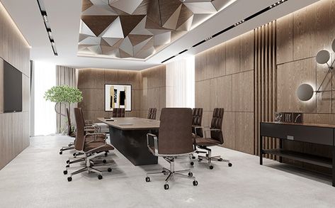 Board meeting room on Behance Board Meeting Room, Office Meeting Room Interior, Board Room Design, Meeting Room Design Office, Paneling Makeover, Office Reception Design, Conference Room Design, Meeting Hall, Meeting Room Design