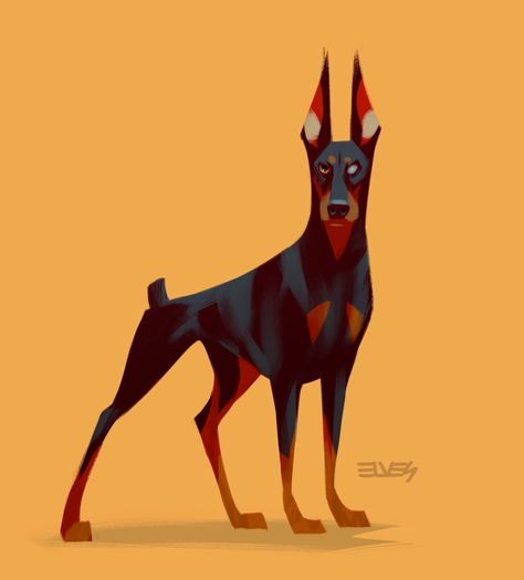 Year Of The Dog, Animal Illustration Art, Canine Art, Dog Projects, Dog Illustration, Dog Drawing, Art Inspiration Drawing, Funky Art, Doberman