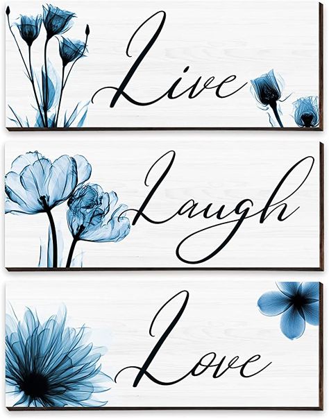 Hanging Quotes, Love Wall Decor, Wall Quotes Bedroom, Washroom Decor, Wooden Wall Signs, Living Wall Decor, Decorative Wall Plaques, Typography Wall Art, Flowers Wall