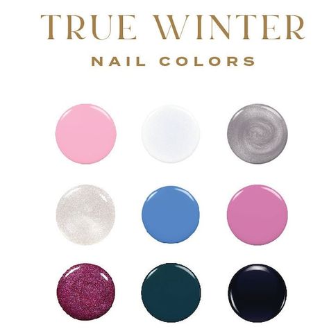 View True/Cool Winter by TheRefinedWardrobe on Etsy True Cool Winter, Winter Pallet, Sultry Winter, Winter Nail Polish, Deep Winter Colors, Clear Winter, True Winter, Cool Winter, Nail Colors Winter