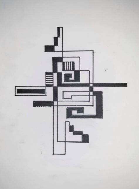 Symetrical Drawings Lines, Culinary Arts Schools, Square Composition, Kandinsky Art, Geometric Shapes Art, Balance Art, Geometric Design Art, Black White Art, Shape Art