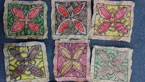 Tapa Cloth, Around The World Theme, Cultural Patterns, Inquiry Learning, Summer Art Projects, Hawaii Art, Arts Integration, Cloth Art, Hawaiian Art