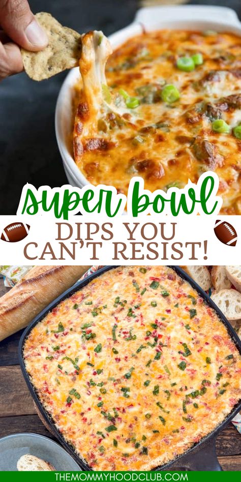 31 Best Ever Dip Recipes For a Party Easy Party Dips Crowd Pleasers, Dip Appetizers For Party, Superbowl Food Ideas, Super Bowl Dip Recipes, Quick Dip Recipes, Super Bowl Dip, Super Bowl Food Dip, Recipes For A Party, Easy Fried Pickles