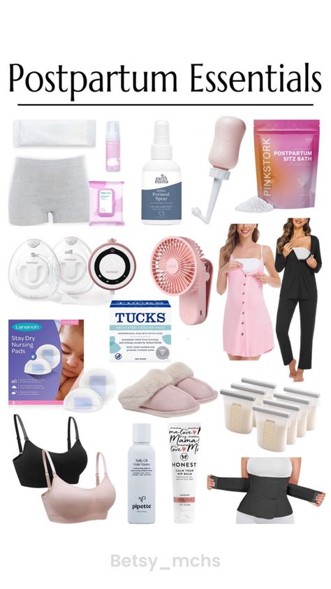 Postpartum Essentials For Hospital, Post Partum Must Haves Products, Postpartum Essentials C Section, Postpartum Essentials, Postpartum Care Items, Pack In Hospital Bag Pregnancy, Diy Postpartum, Baby Hospital Bag Checklist, Baby Shower Games For Large Groups