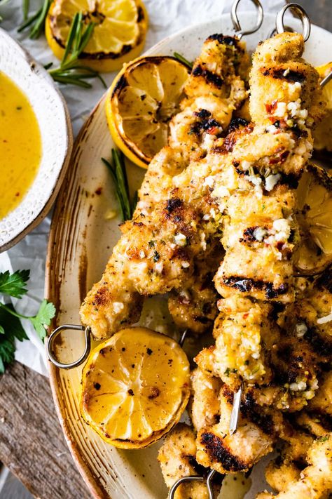 Chicken Spiedini Recipe with Lemon Butter Sauce - CucinaByElena Lemon Butter Chicken Spiedini, Chicken Spedini, Chicken Spedini Recipe, Chicken Spiedini, Recipe With Lemon, Italian Meals, Lemon Butter Chicken, Italian Chicken Recipes, Skillet Dishes