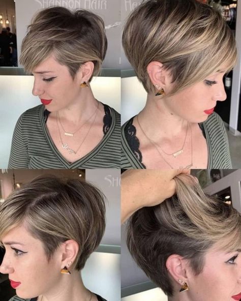 Undercut Pixie With Side-Swept Bangs Pixie Bob Haircut, Pixie Haircut For Thick Hair, Side Swept Bangs, Undercut Pixie Haircut, Undercut Pixie, Sopot, Very Short Hair, Penteado Cabelo Curto, Pixie Haircuts