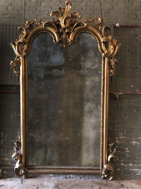 Ancient Mirror Aesthetic, Ancient Mirror, French Antique Mirror, Fancy Mirrors, Dream Dorm, Mirror Collection, Old Mirrors, Luxury Coffee Table, Aesthetic Mirror