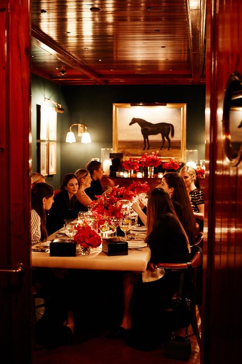 Ralph Lauren Celebrates the Launch of its Mini Stirrup Watch at—Where Else?—The Polo Bar | Vogue Ralph Lauren Christmas, Polo Bar, Ralph Lauren Style, Spending Habits, Private Room, Ralph Lauren Home, Holiday Design, Christmas Table, Old Money