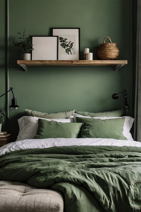 20 Sage Green Bedroom Essentials to Transform Your Space – Cozynity Nest Seafoam Green Bedroom, Light Green Bedrooms, Olive Green Bedrooms, Green Bedroom Ideas, Green Bedroom Decor, Stylish Bedroom Design, Sophisticated Bedroom, Sage Green Bedroom, Green Bedroom