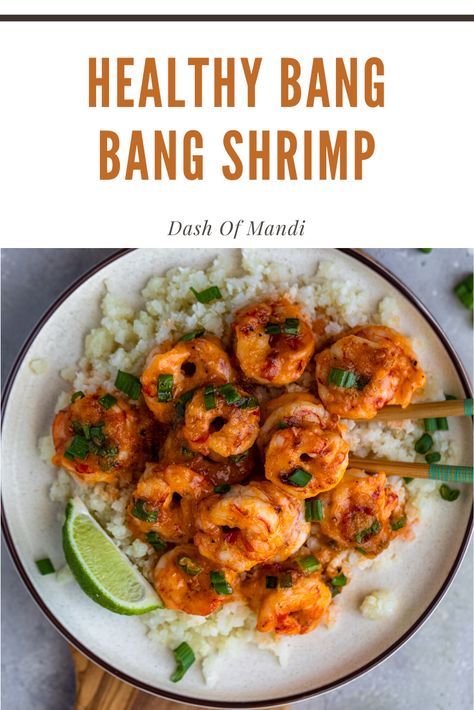 Healthier and easy bang bang shrimp! Goes great on any type of rice or lettuce wraps! Pioneer Woman Shrimp Lettuce Wraps, Healthy Dynamite Shrimp, Healthy Shrimp Recipes Macros, Low Carb Meals Shrimp, Healthy Eating Shrimp Recipes, Macros Shrimp Recipe, Low Calorie Recipes With Shrimp, Easy Healthy Shrimp Recipes Clean Eating, Healthy Shrimp Ideas