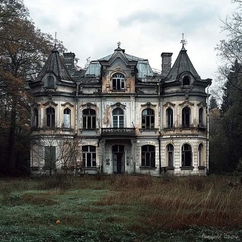 Run Down Mansion, Old Run Down Houses, Big Dark Mansion, Old Time Mansion, Elizabethan Manor House, Abandoned Victorian Mansions, Old Timey Mansion, Southern Gothic Mansion, Abandoned Mansion Aesthetic