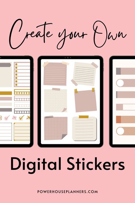 Create your own Digital Stickers Diy Digital Stickers, How To Make Digital Stickers, Diy Digital Planner Stickers, How To Make Stickers In Goodnotes, Ipad Planner Stickers Free, Create Stickers In Procreate, How To Add Stickers To Goodnotes, Free Business Logo, I Heart Organizing