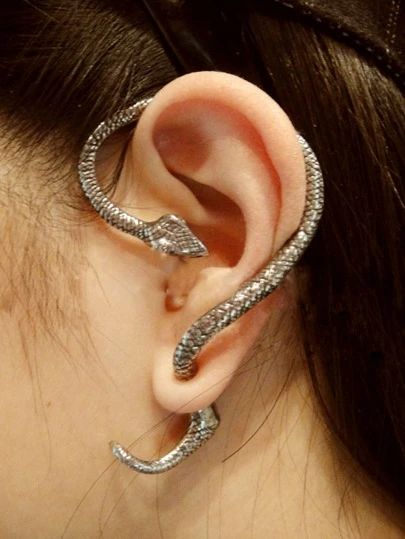 Snake Decor, Snake Ears, Snake Earrings, Animal Earrings, Gothic Punk, Stone Studs, Ear Piercing, Antique Earrings, Silver Earrings Studs