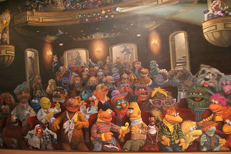 Muppets Mural @ Jim Henson Studios by Jeff Christiansen Beto Y Enrique, Die Muppets, Bert & Ernie, Fraggle Rock, Rainbow Connection, The Muppet Show, The Muppets, Trivia Night, The Dark Crystal