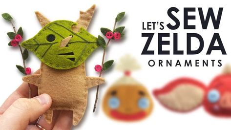 Zelda Ornament, Zelda Plush, Zelda Diy, Stuffed Animal Ideas, Plush Ornaments, Make A Stuffed Animal, Zelda Party, Zelda Birthday, Botw Zelda