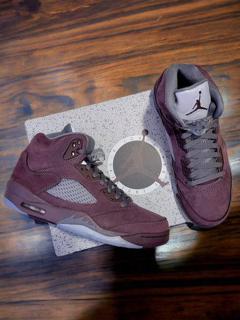 Air Jordan 5 Retro SE - Burgundy Jordan 5 Burgundy, Jordan 5 Burgundy Outfit, Burgundy 5s, Jordans 5, Burgundy Jordans, Air Jordan Retro 5, Jordan 5s, Jordan Retro 5, Pretty Sneakers