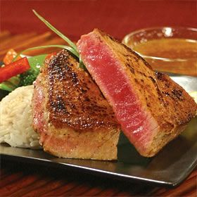 Tuna Marinade, Marinated Tuna Steak, Marinated Tuna, Grilling Seafood, Grilled Tuna Steaks, Tuna Steak Recipes, Seafood Shop, Grilled Tuna, Tuna Steak