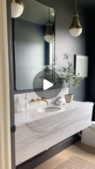 Brooke Talsma on Instagram: "Custom floating quartzite vanity 🤌🏼🤌🏼🤌🏼" Pool Bath, Powder Bath, June 22, House Ideas, Floating, Vanity, New Homes, Bath, Pool