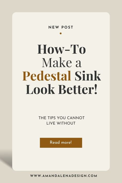 Is your pedestal sink not quite living up to its full potential? Discover the secrets on how to make a pedestal sink look better, as well as how to give your powder room a complete makeover. With our expert tips and tricks, you'll be able to transform your space into the stylish and sophisticated bathroom experience you've always dreamed of. Don't miss out - read this blog post if you have a pedestal sink in your home. Pedestal Sink Faucet Ideas, Small Bathroom Pedestal Sink Storage, Pedal Sink Bathroom Ideas, Hide Pedestal Sink, Powder Room Pedestal Sink Ideas, Storage For Pedestal Sink, Pedestal Sink Makeover, Pedestal Sink Backsplash, Free Standing Sink Bathroom