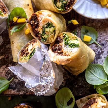 Thai Basil Beef, Avocado Rice, Avocado Wrap, Half Baked Harvest Recipes, Rice Rolls, Meal Rotation, Beef Roll, Asian Meals, Traditional Breakfast