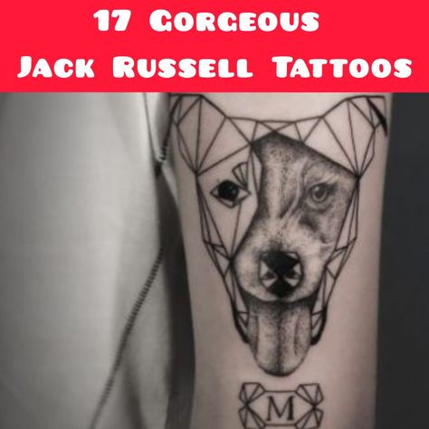 The Jack Russell Terrier was previously famous for its working qualities as a burrowing dog, but few modern breeders systematically develop the hunting instincts inherent in the genes of these frisky babies. Jack Russell Terrier Tattoo, Jack Russell Tattoo, Jack Tattoo, Original Tattoos, Jack Russel, The Jack, Face Tattoo, Russell Terrier, French Bulldogs