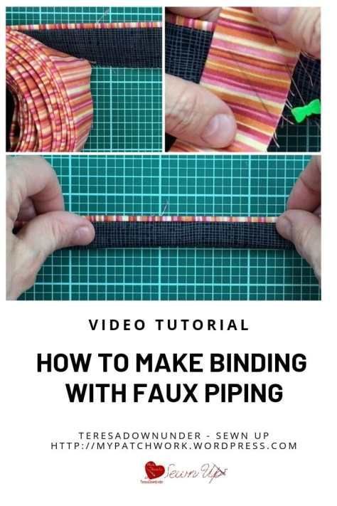 How to make quilt binding with faux piping or a flange video tutorial – Turnabout patchwork QAL | Sewn up, TeresaDownUnder | Bloglovin’ Quilt Binding Tutorial, Sharpie Tie Dye, Simple Quilts, Sewing Binding, Binding Tutorial, Crochet Stitches Diagram, Crochet Stitches Free, Quilt Border, Quilt Binding