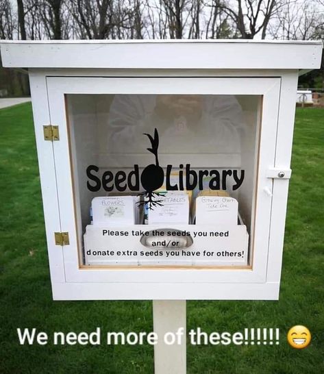 Little Free Library Plans, Little Free Pantry, Seed Library, Library Plan, Seed Box, Reduce Your Carbon Footprint, Seed Saving, Little Library, Backyard Farming