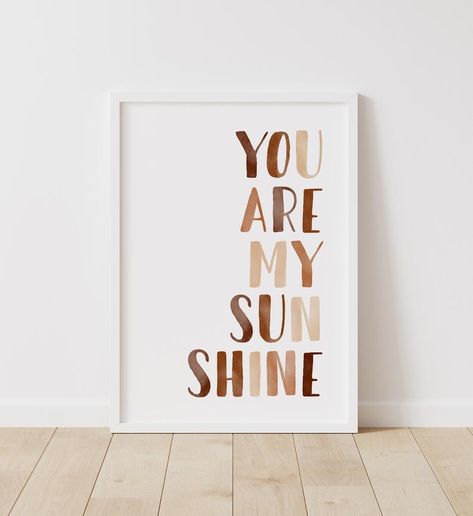 Boho Nursery Canvas Art, Burnt Orange Boho Nursery, You Are My Sunshine Print, Quotes For Nursery Wall, You Are My Sunshine Nursery, Burnt Orange Nursery, Boho Neutral Nursery, Orange Nursery Decor, Nursery Decor Black