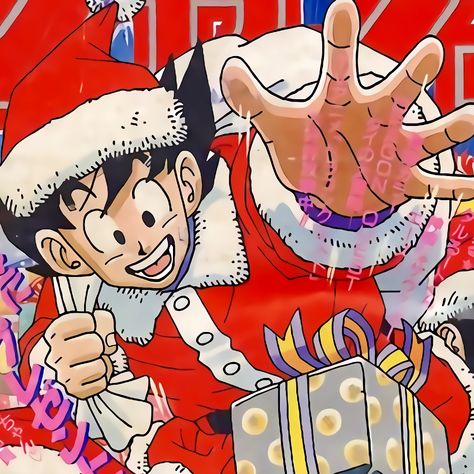 Goku Christmas, Goku Pics, Christmas Dragon, Anime Christmas, Animated Wallpapers For Mobile, Dbz Art, Dragon Ball Image, Anime Dragon Ball Goku, Dragon Ball Super Manga