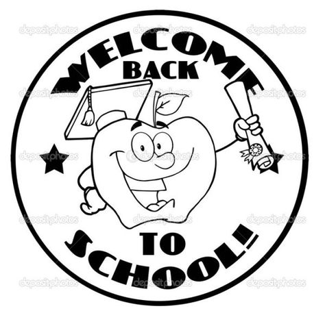 Back to school coloring pages Round Logo. We all go to school. We all study at school. We all love our school. School is where we learn, where we socialize, where we know many things. We learn... #coloring #coloringpages #printables #coloriage First Day Of School Preschool, School Black And White, Back To School Coloring Pages, School Coloring Pages, Welcome Back To School, School School, Go To School, Round Logo, Email Templates