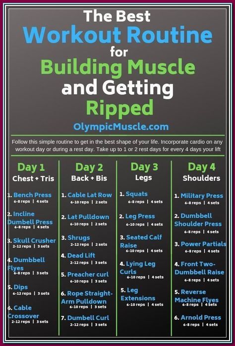 Starting Workout, 4 Day Workout Routine, Weightlifting Program, Weightlifting Exercises, Gym Workout Schedule, 4 Day Workout, Ms Exercises, Workout Labs, Fitness Studio Training