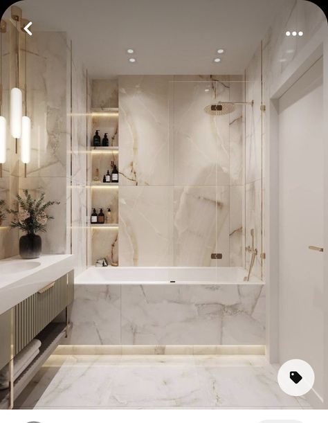 Toilet And Bathroom Design, Elegant Bathroom Design, Chic Bathroom, Bathroom Decor Luxury, Marble Finish, Washroom Design, Gold Fixtures, Bathroom Redesign, Bathroom Design Decor