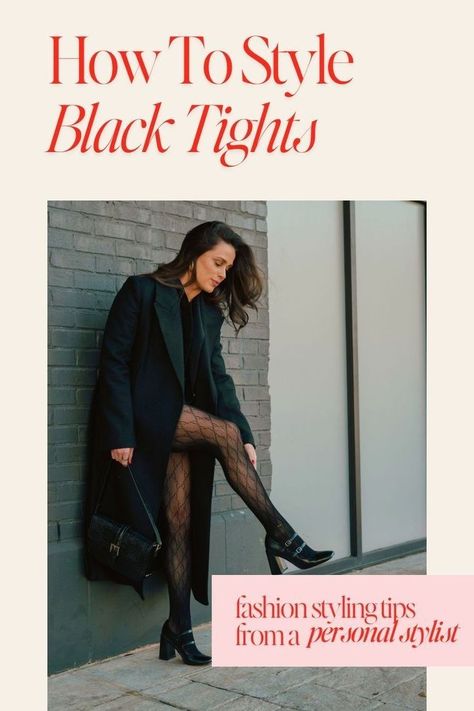 How To Wear Stockings Outfits, Black Tights Outfit Fall, Outfits With Black Tights, Outfit With Stockings, Black Dress Outfit Winter, Panty Hose Outfits, Fall Date Night Outfits, Outfit With Tights, Dressy Fall Outfits