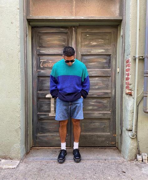 Sweater With Jorts, Style Crush, Short Outfits, Sweater Shirt, Men Sweater, Mens Outfits, Clothes