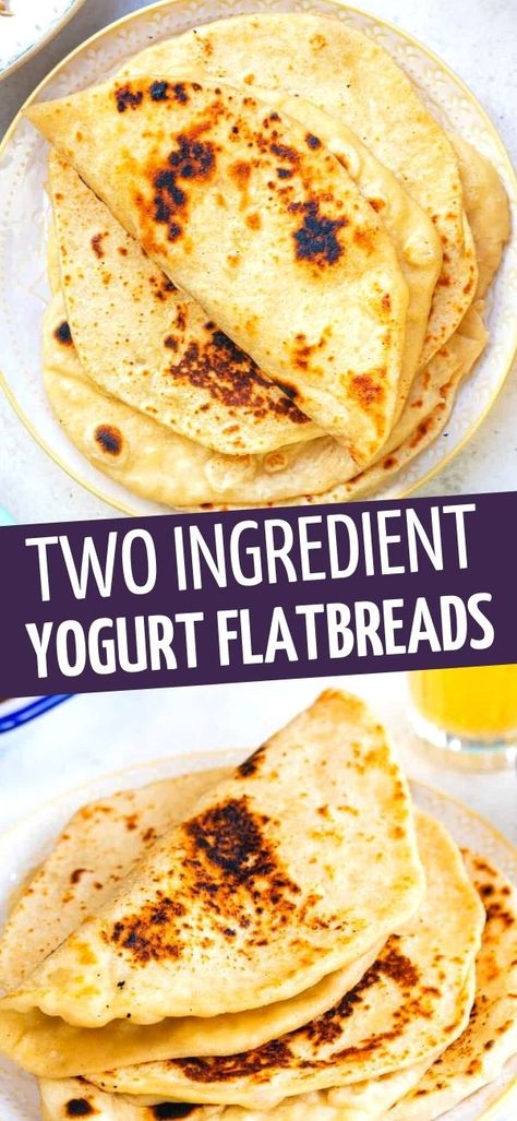 Pita Bread Recipe With Yogurt, Greek Yogurt Flat Bread, Low Cal Pita Bread, Yogurt Pastry Recipe, Greek Yogurt Wraps, Greek Yogurt Flatbread Recipe, Gluten Free Greek Yogurt Bread, Greek Yogurt Crepes, 0% Greek Yogurt Recipes