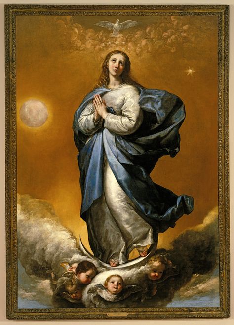 Immaculate Mary, Spanish Baroque, San Juan Pablo Ii, The Immaculate Conception, Queen Of Heaven, Baroque Art, Immaculate Conception, San Michele, Blessed Mother Mary